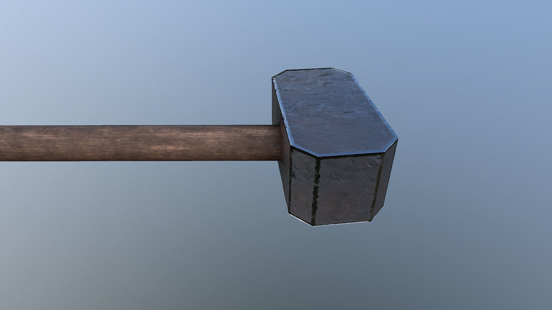 Low Poly Hammer  Free low-poly 3D model_2