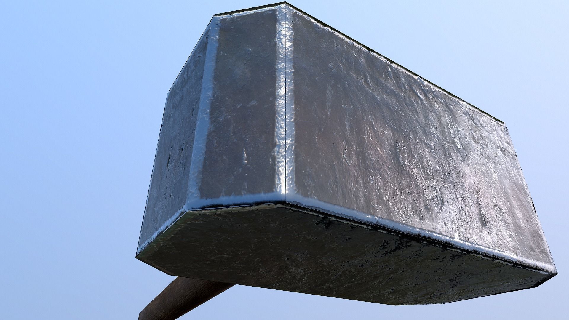 Low Poly Hammer  Free low-poly 3D model_5