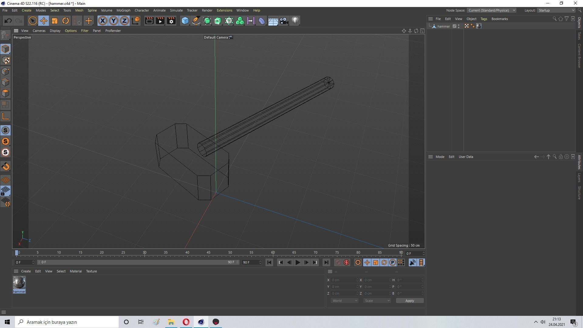 Low Poly Hammer  Free low-poly 3D model_6