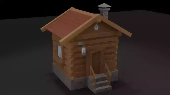 Fantasy house 1 Low-poly 3D model