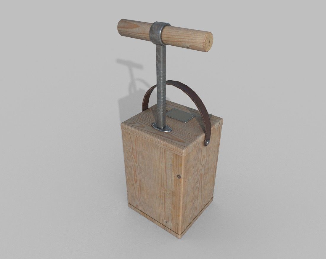 TNT Detonator Low-poly 3D model_3