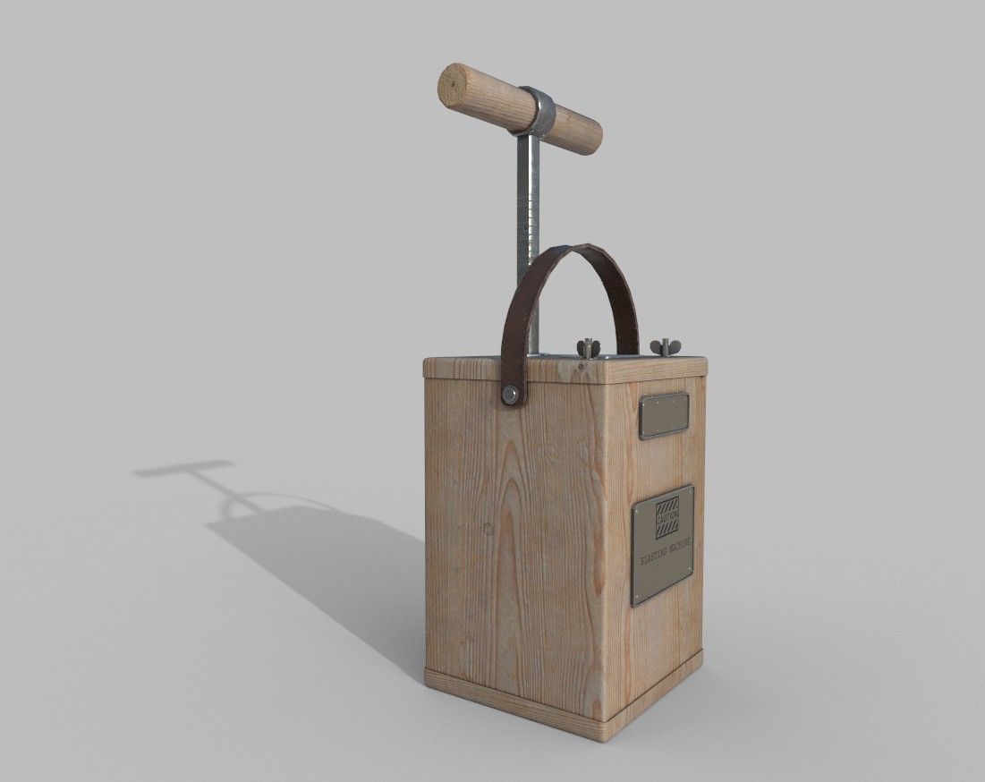 TNT Detonator Low-poly 3D model_2