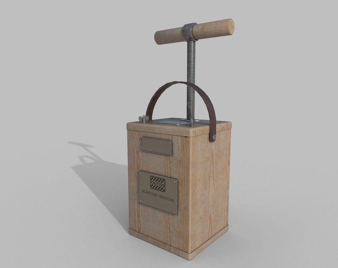 TNT Detonator Low-poly 3D model_5