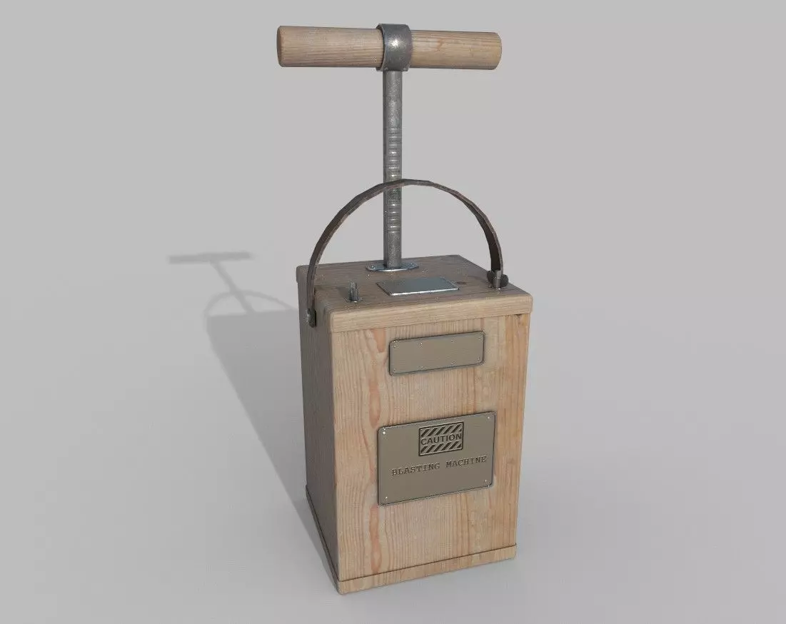 TNT Detonator Low-poly 3D model_0