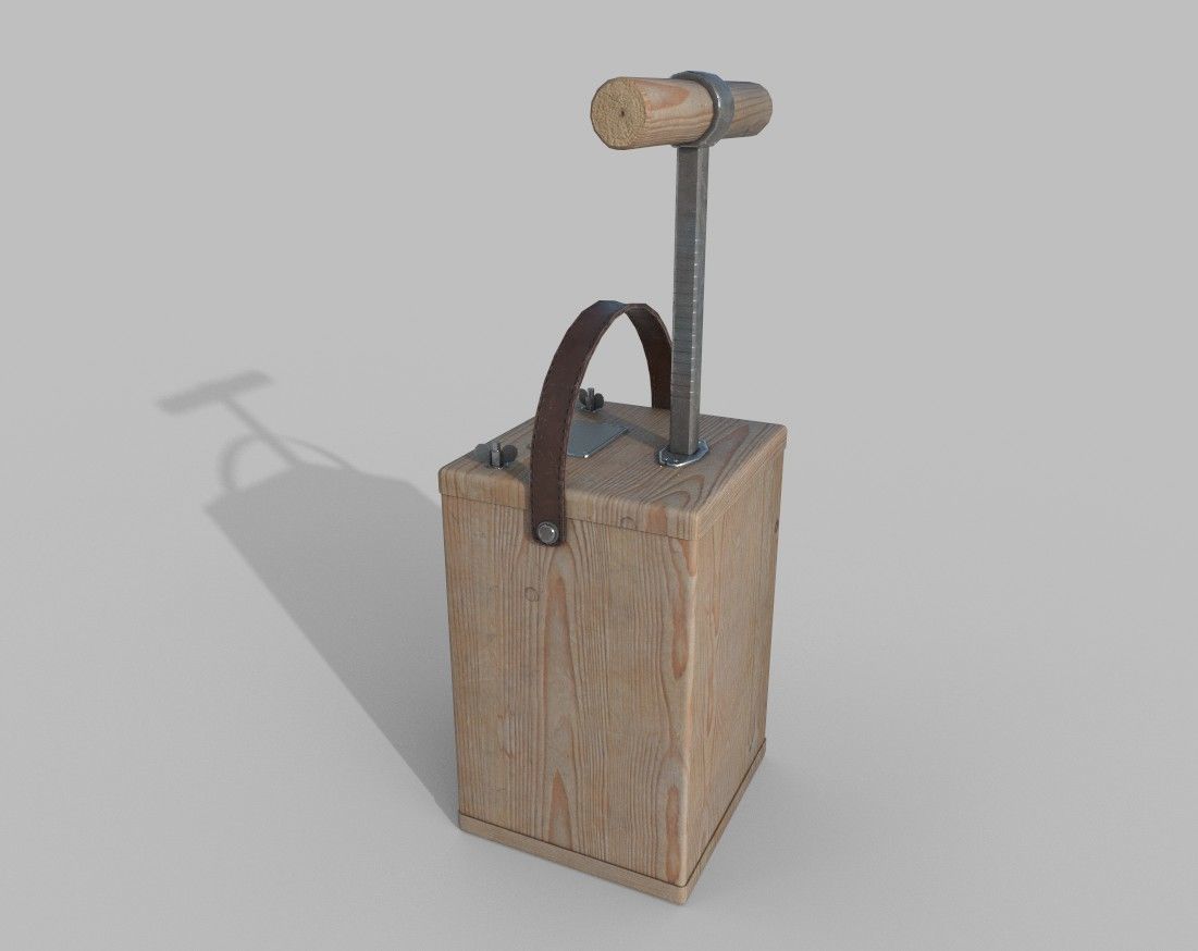 TNT Detonator Low-poly 3D model_4