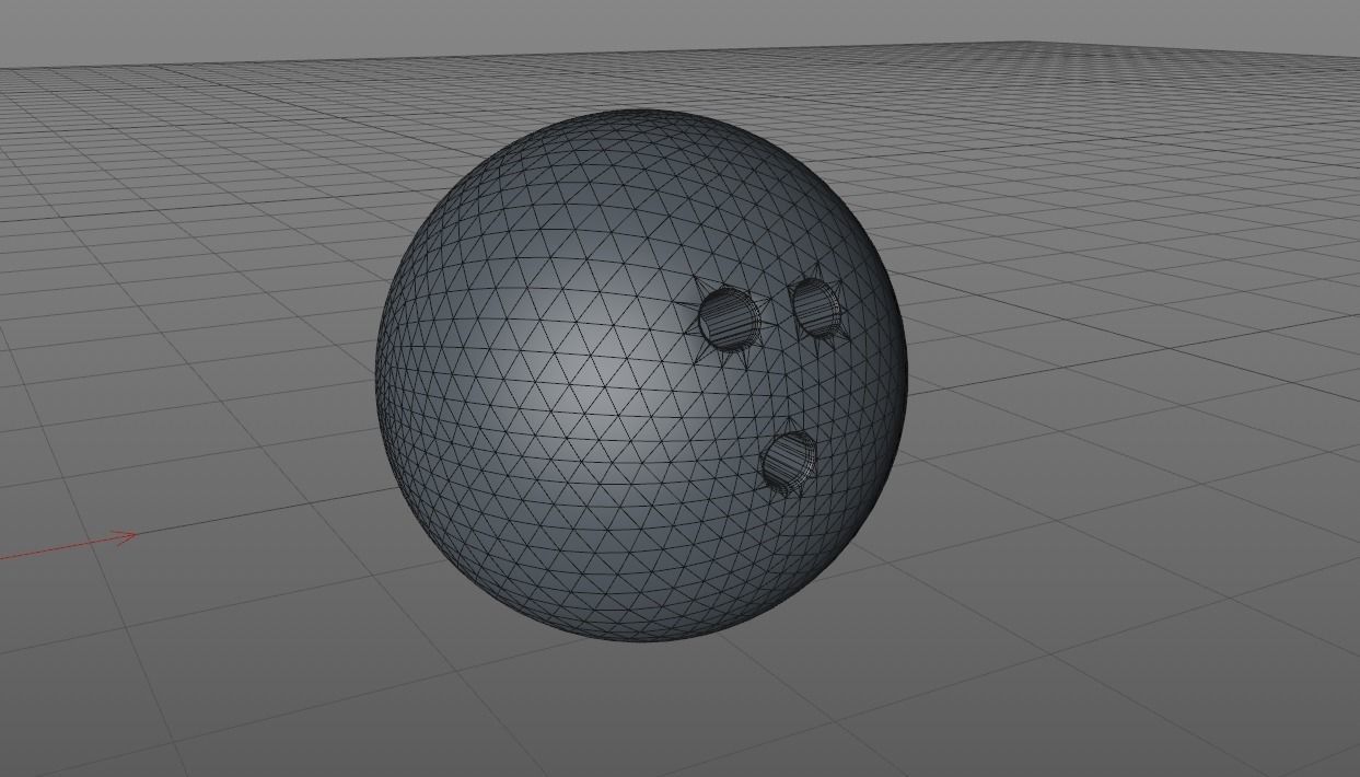 Bowling ball Low-poly 3D model_6