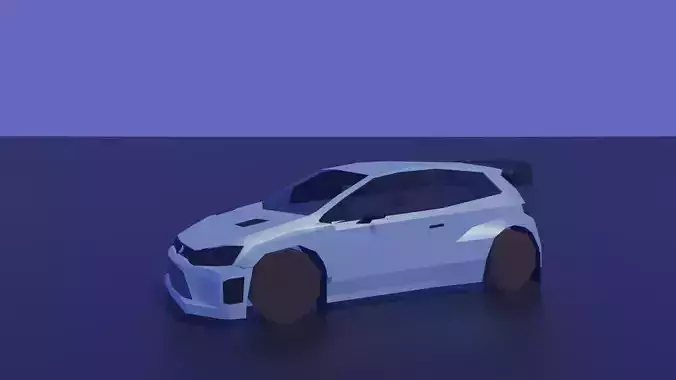 Low Poly WRC Rally Car Free low-poly 3D model