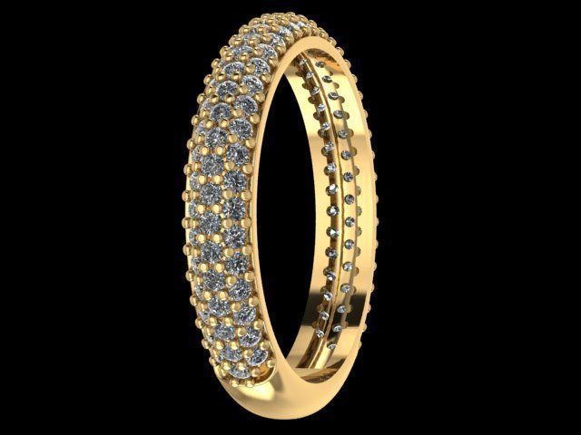 Diamond ring 3D print model_5