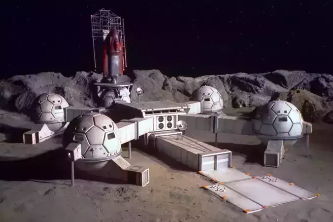 ufo moonbase  3D print model