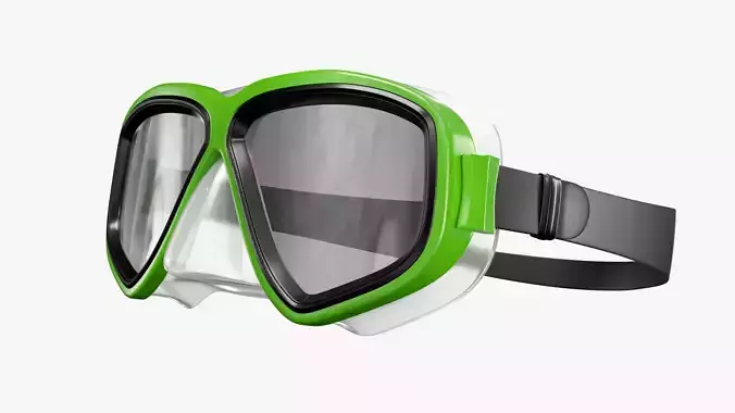 Scuba Mask PBR Low-poly 3D model