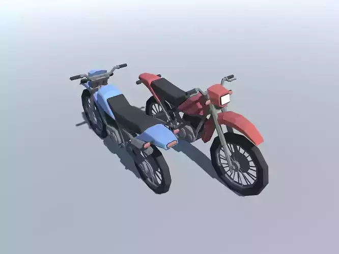 Dirt Bike Off Road Lowpoly Low-poly 3D model
