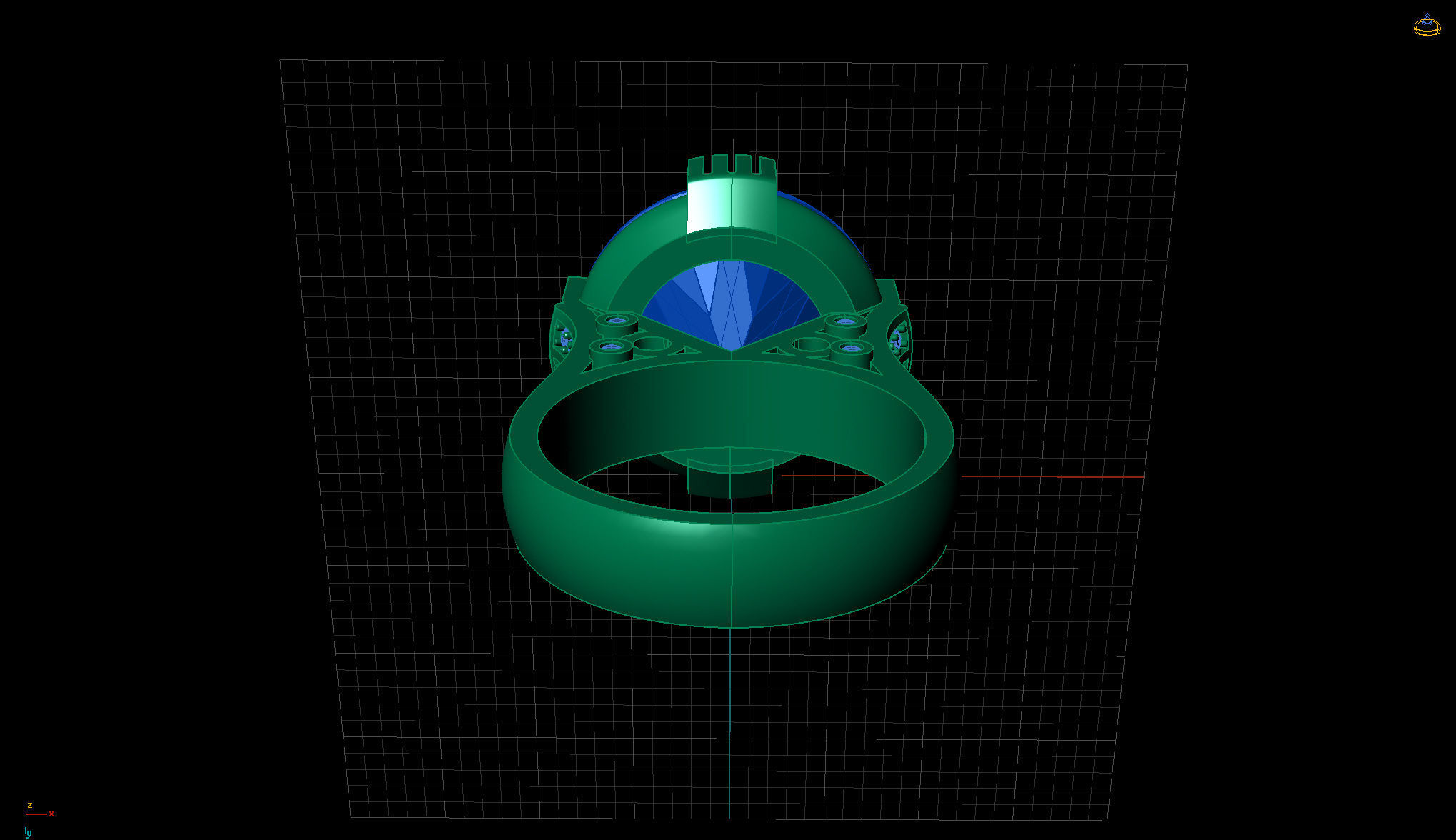 Topaz Ring 3D print model_13