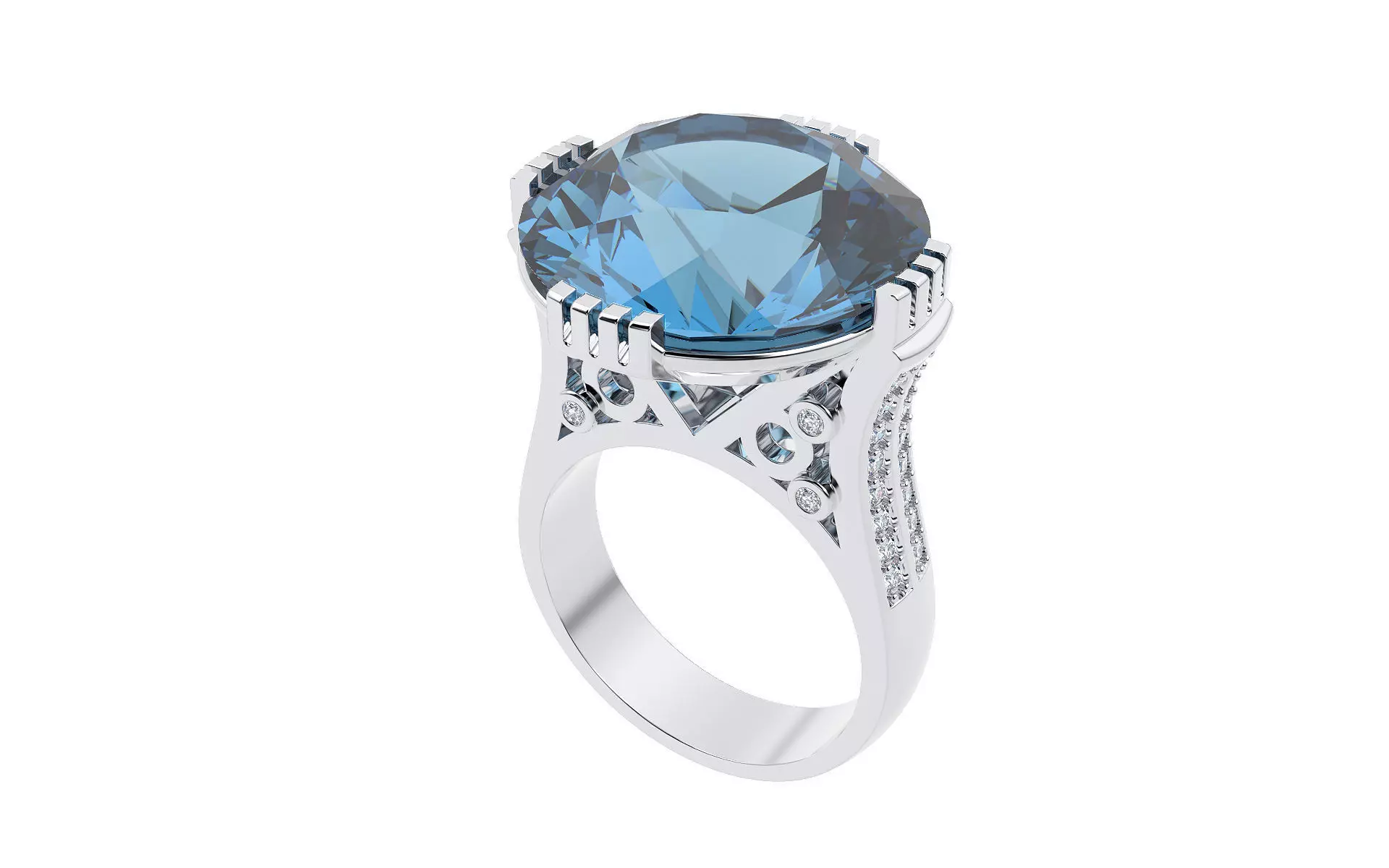 Topaz Ring 3D print model_0