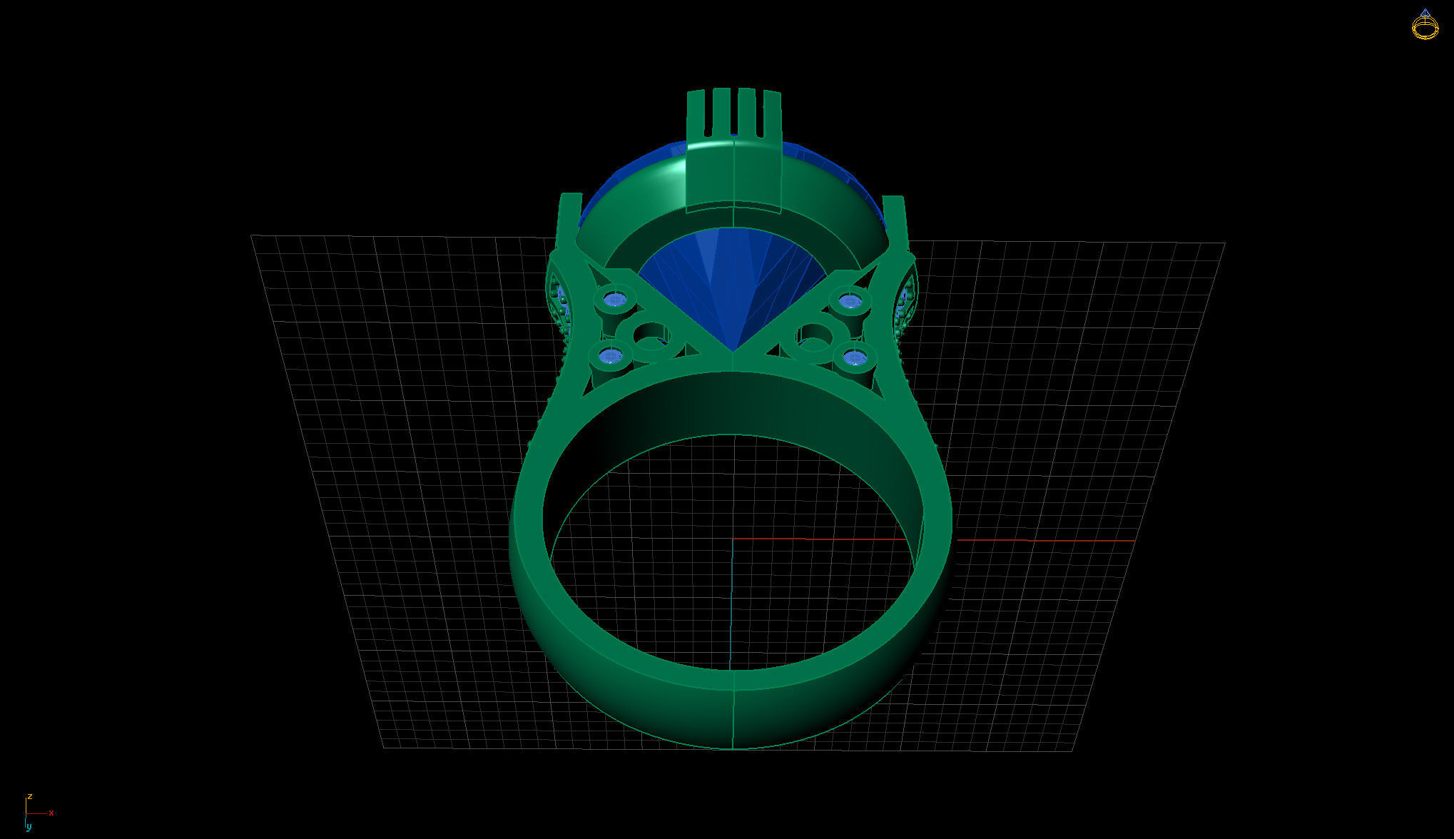 Topaz Ring 3D print model_10