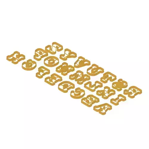 Cookie Cutter  LETTER SET  8 cm