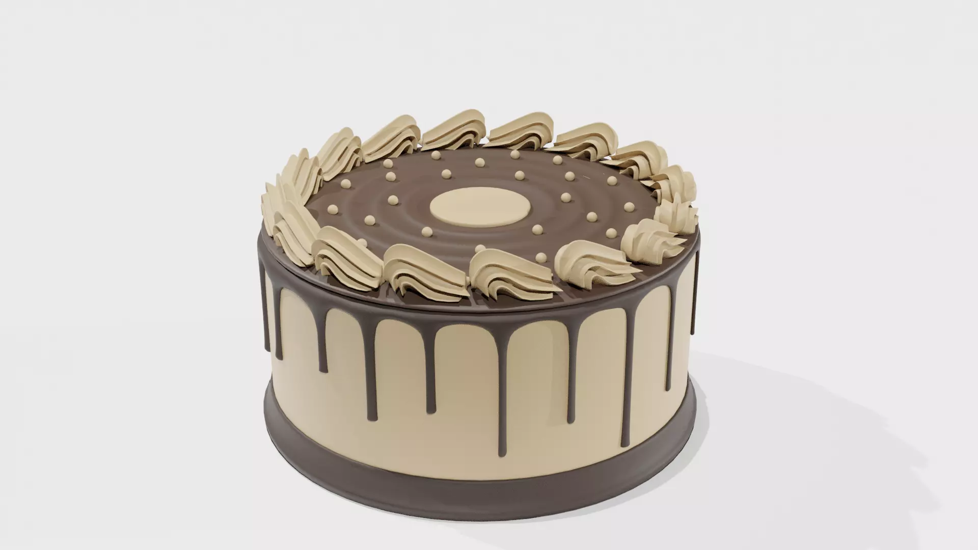 Chocolate cake 3d model 3D model