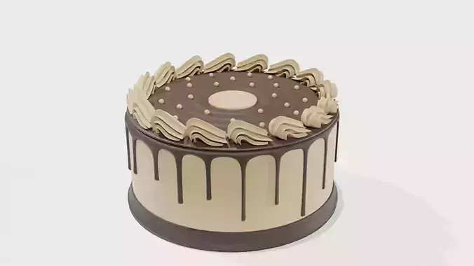 Chocolate cake 3d model 3D model