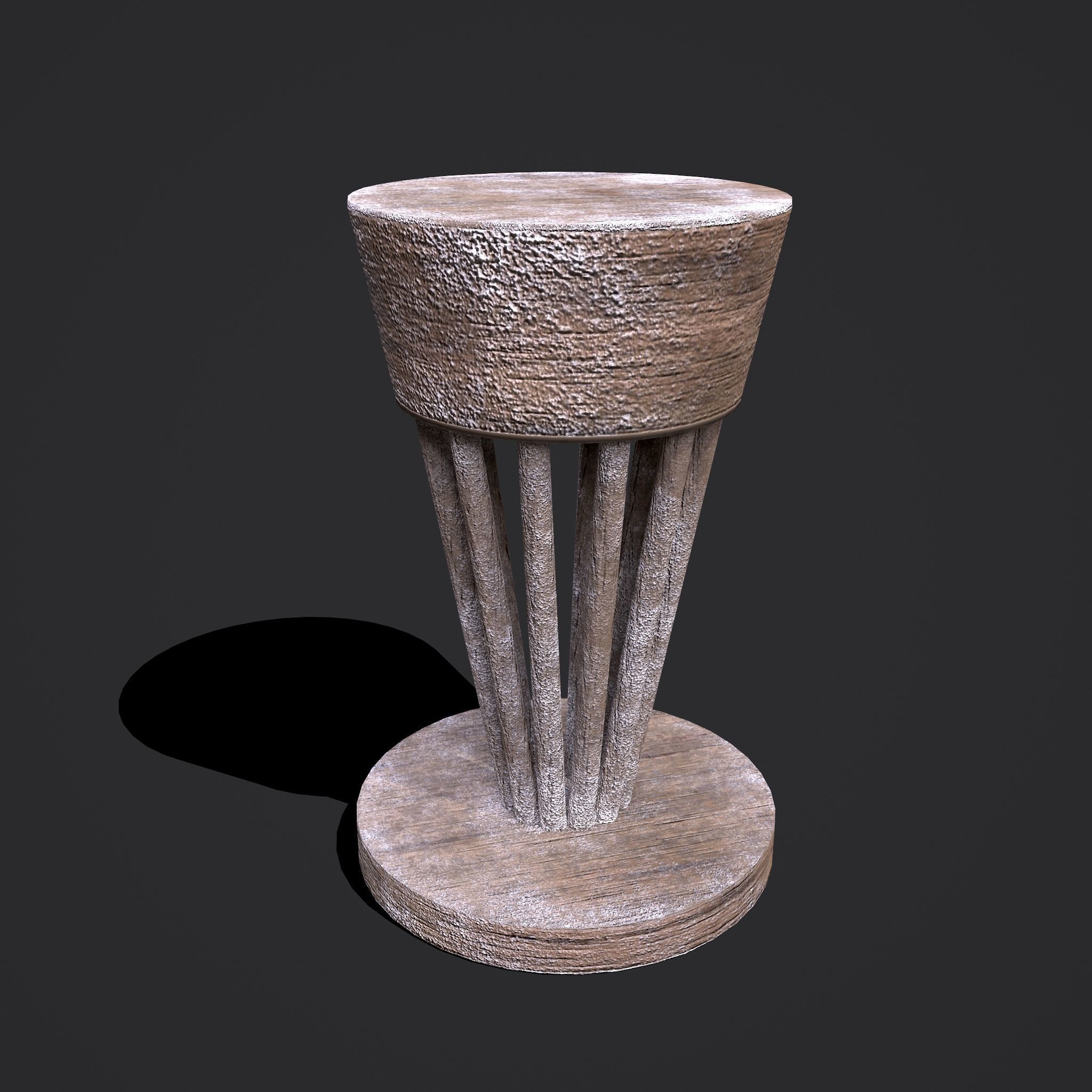 Pottery Wheel Design Three Low-poly 3D model_7