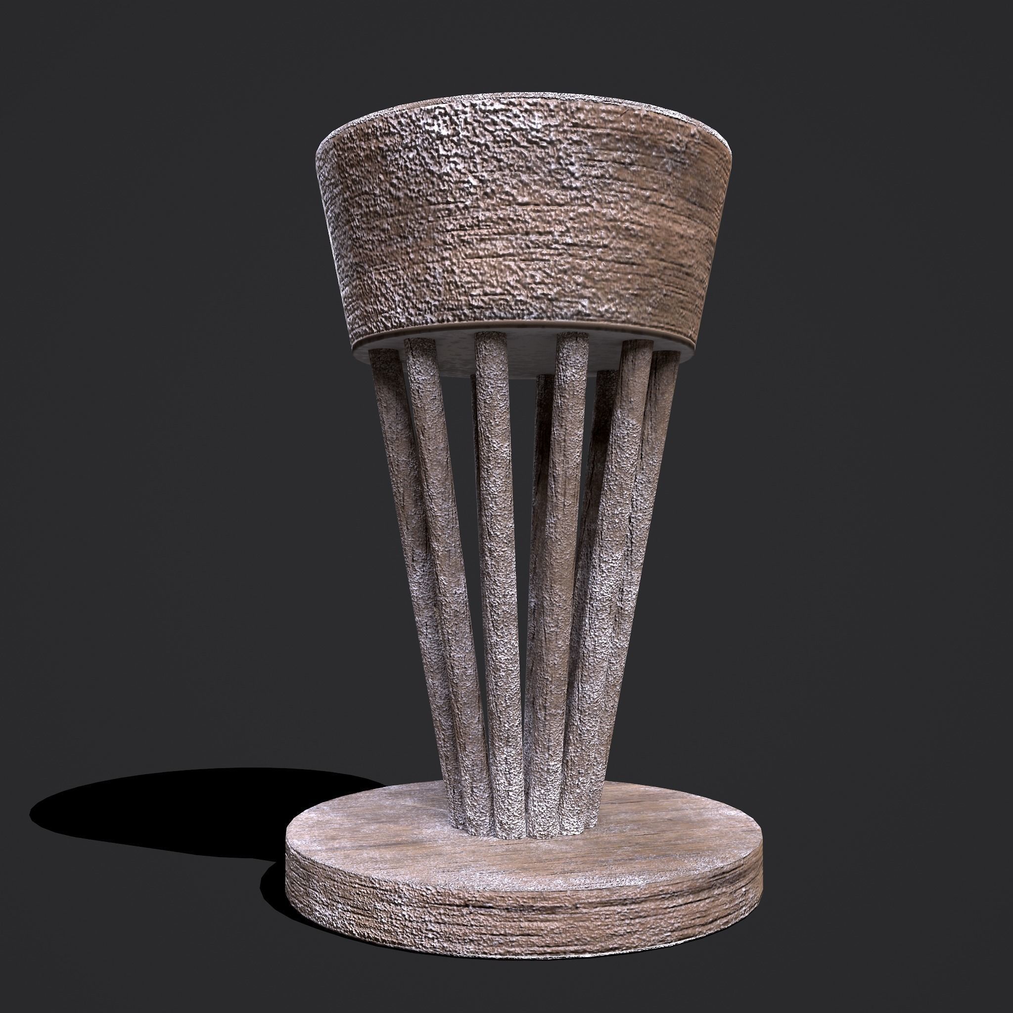 Pottery Wheel Design Three Low-poly 3D model_4