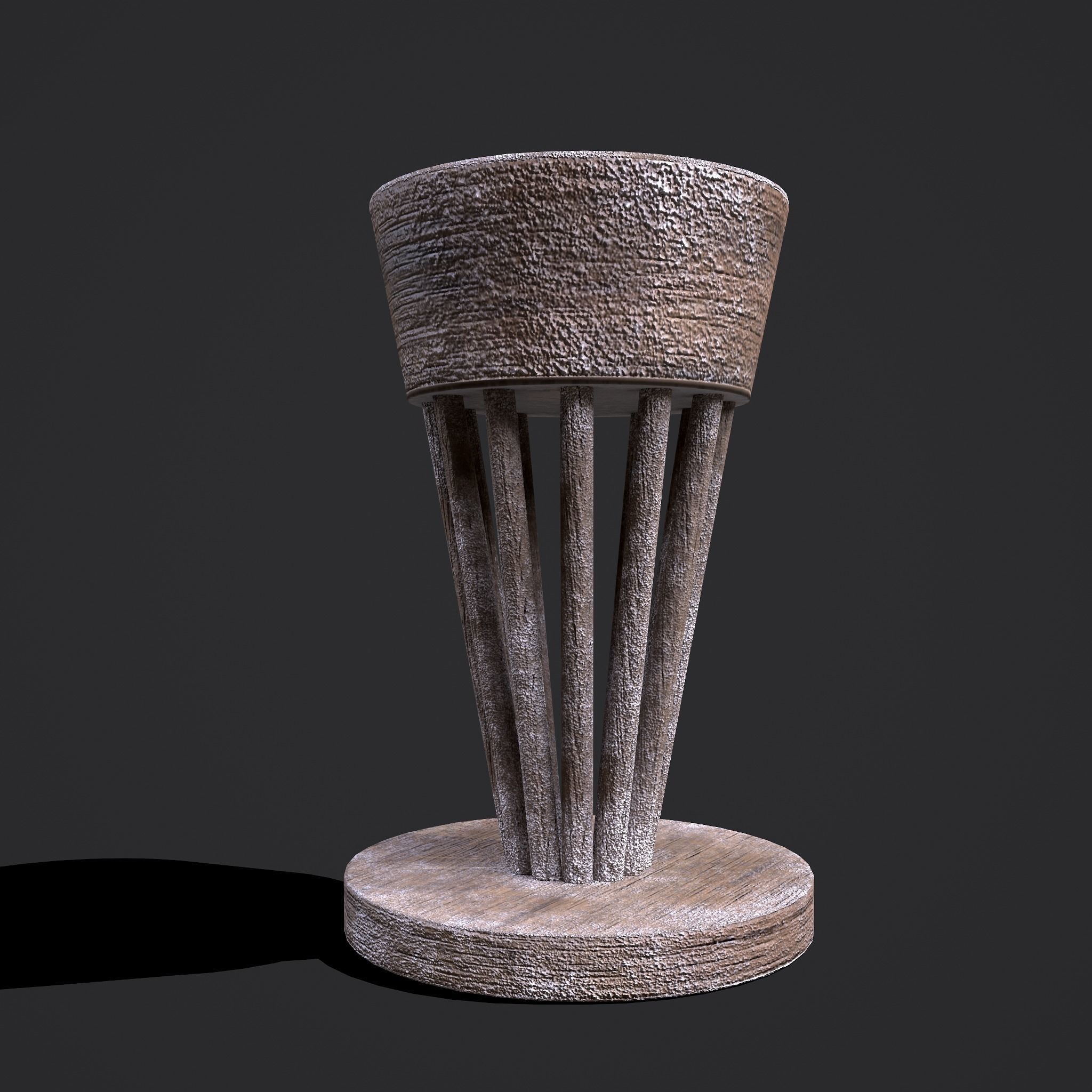 Pottery Wheel Design Three Low-poly 3D model_2