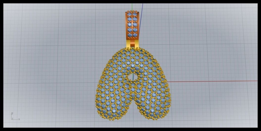 BUBBLE A LETTER  3D print model_7