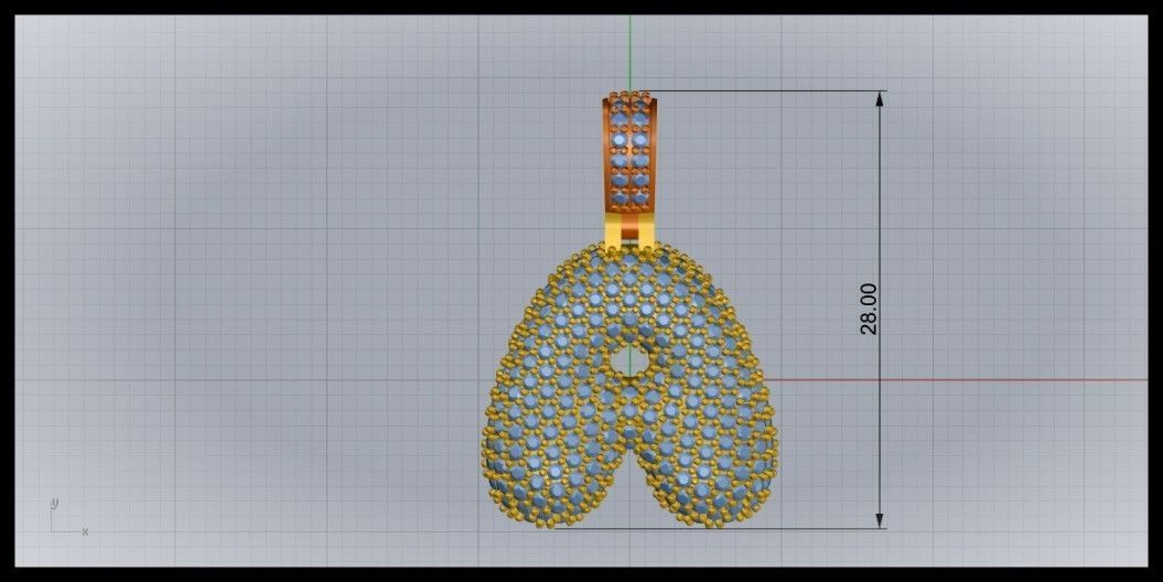 BUBBLE A LETTER  3D print model_8