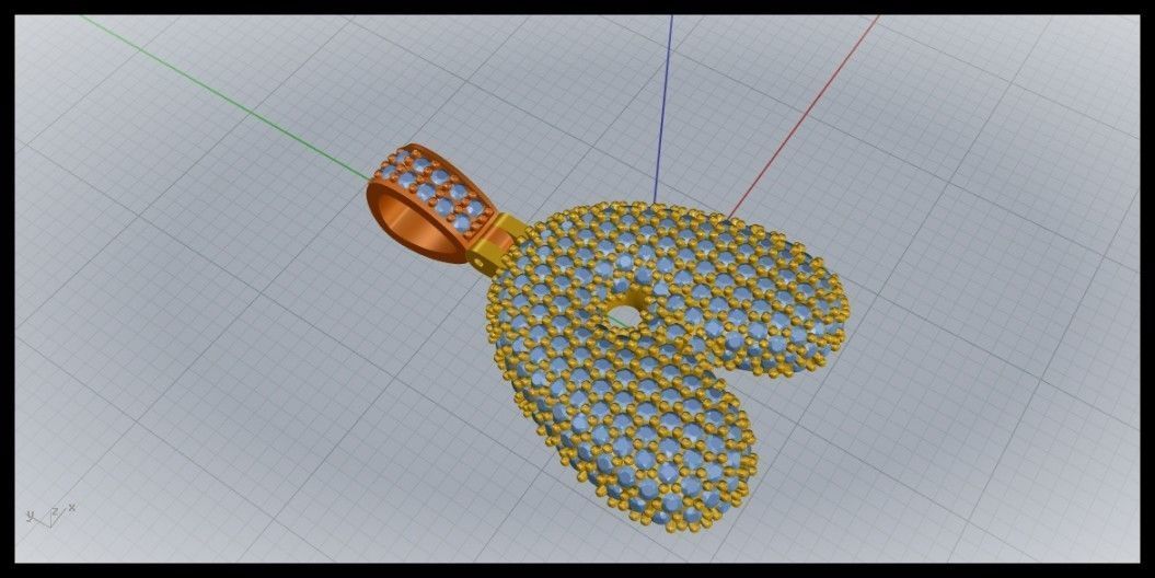 BUBBLE A LETTER  3D print model_4