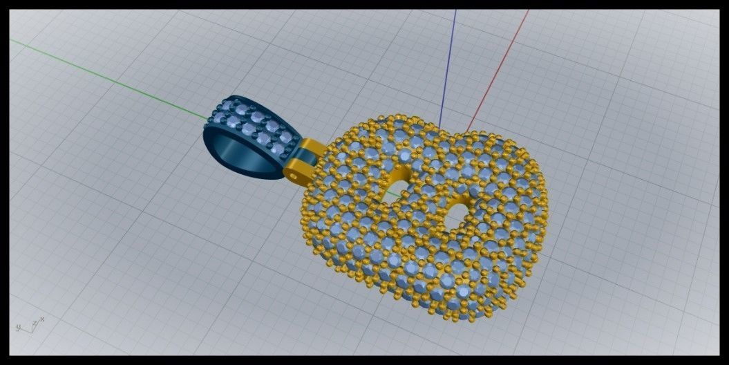 BUBBLE B LETTER 3D print model_4