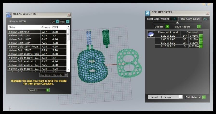 BUBBLE B LETTER 3D print model_2