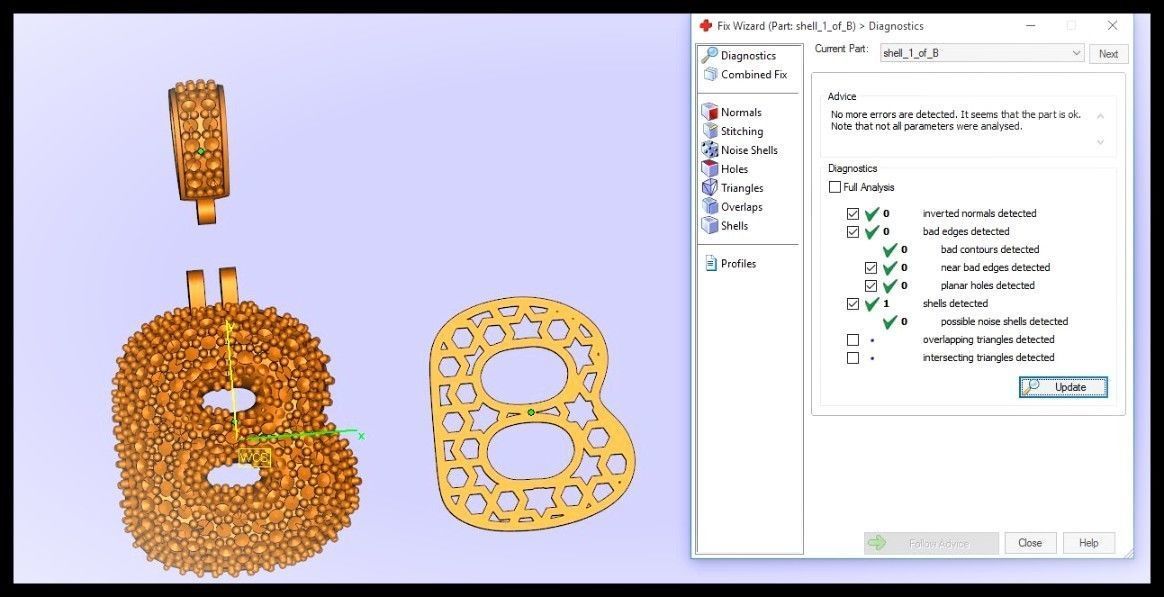BUBBLE B LETTER 3D print model_3