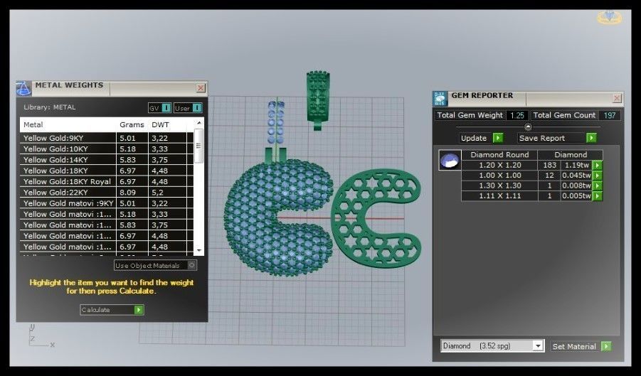 BUBBLE C LETTER 3D print model_3