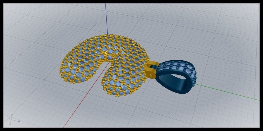 BUBBLE C LETTER 3D print model_6