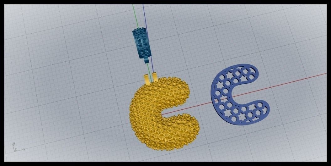 BUBBLE C LETTER 3D print model_10