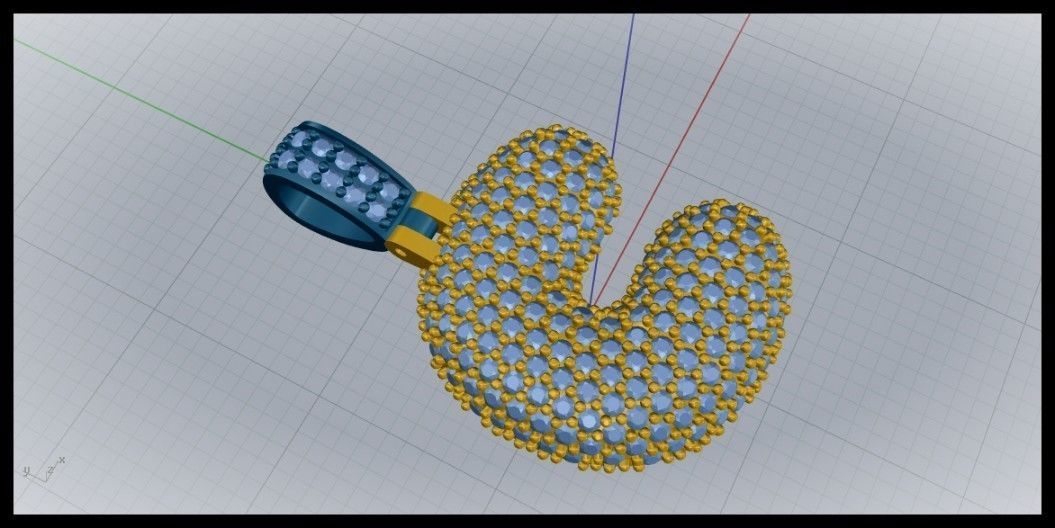 BUBBLE C LETTER 3D print model_4