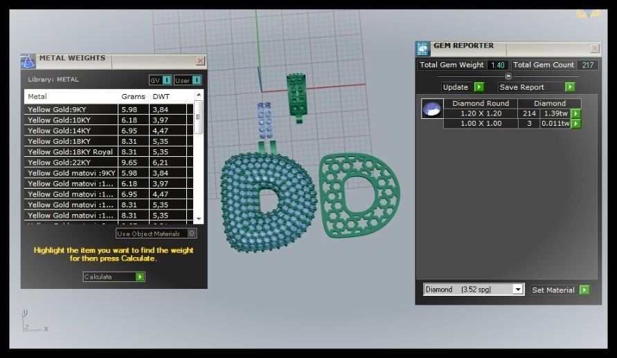 BUBBLE D LETTER 3D print model_3