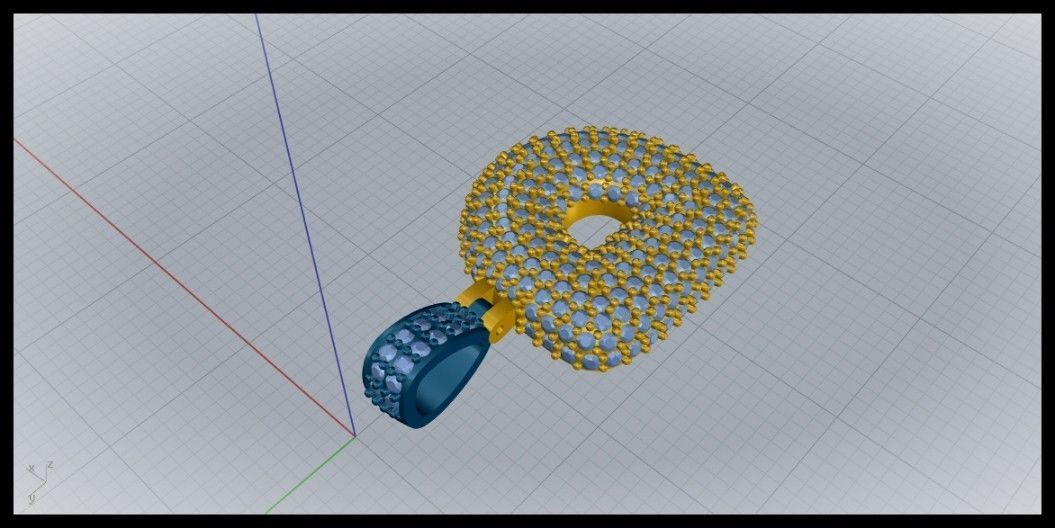 BUBBLE D LETTER 3D print model_5