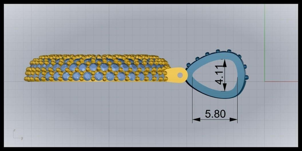 BUBBLE D LETTER 3D print model_9