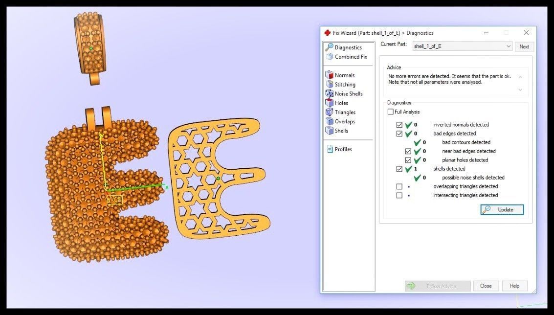 BUBBLE E LETTER 3D print model_2