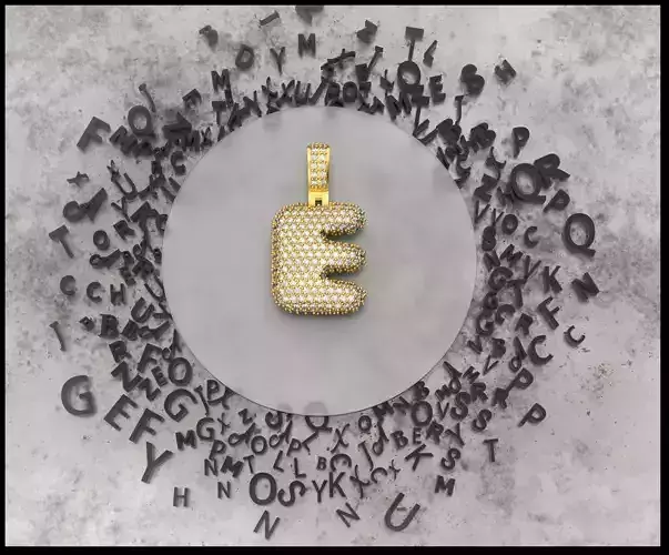 BUBBLE E LETTER 3D print model
