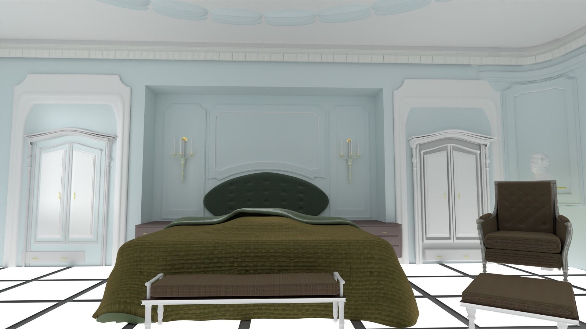The Interior from 2001 A Space Odyssey 3D model_5
