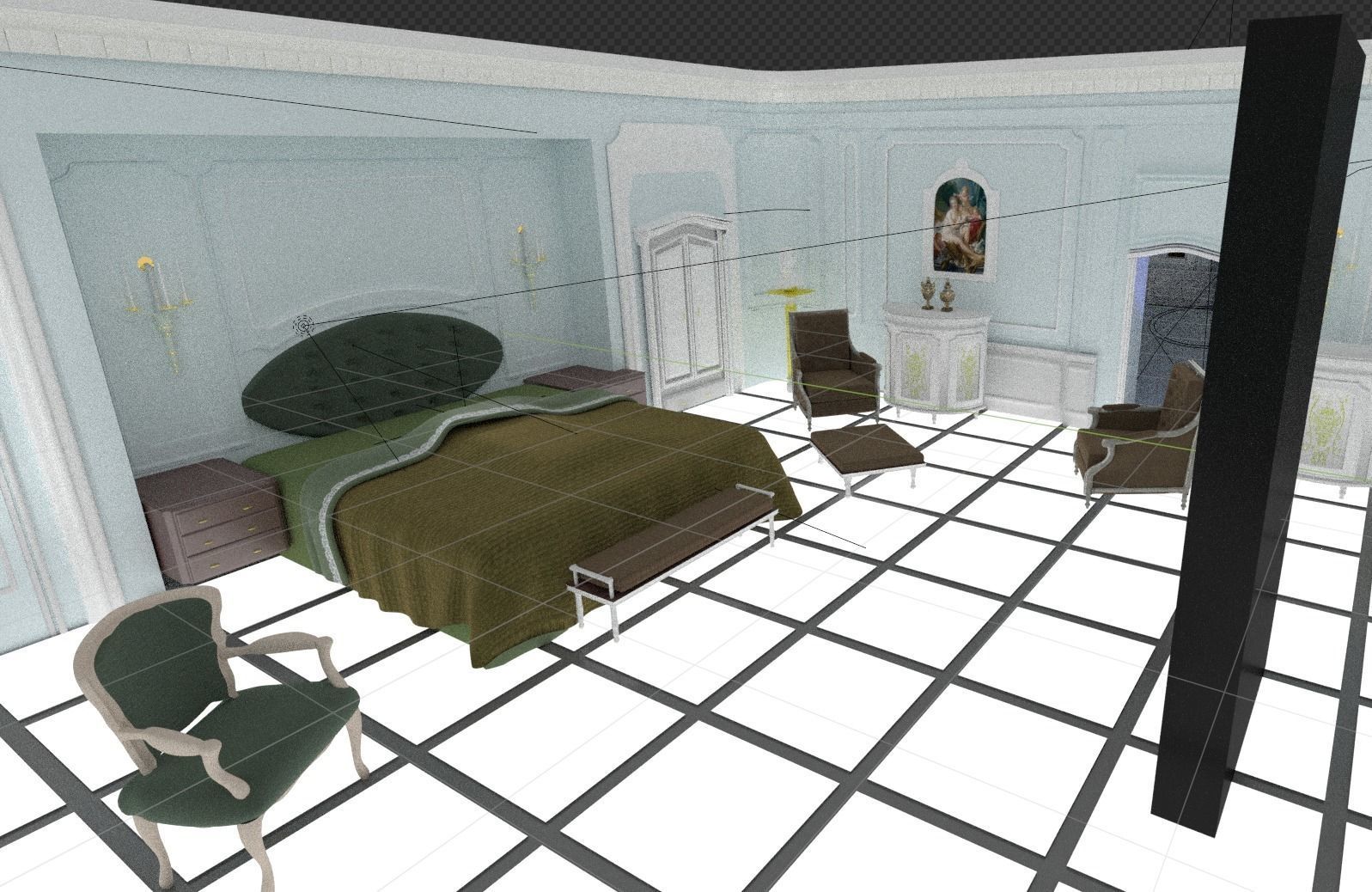 The Interior from 2001 A Space Odyssey 3D model_4