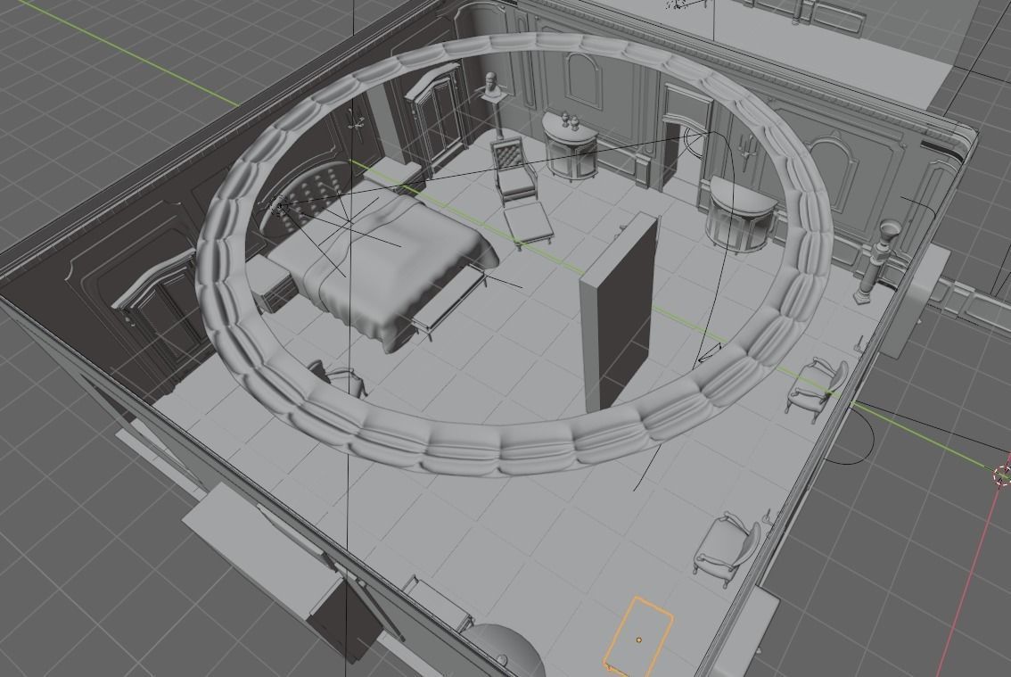 The Interior from 2001 A Space Odyssey 3D model_2
