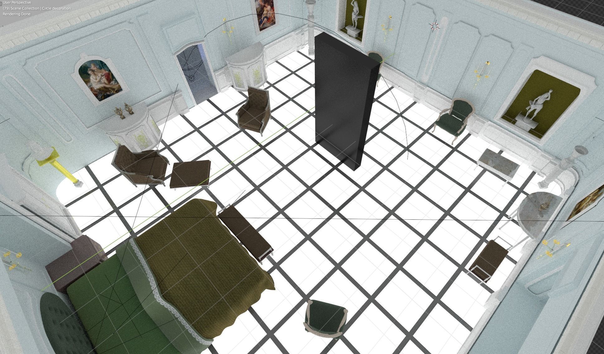 The Interior from 2001 A Space Odyssey 3D model_3