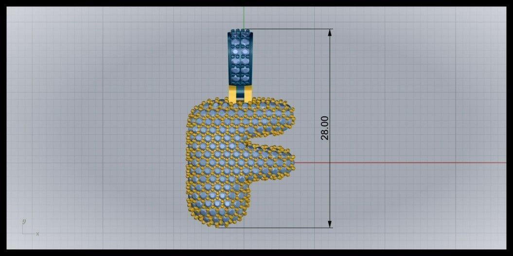 BUBBLE F LETTER 3D print model_8