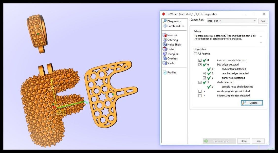 BUBBLE F LETTER 3D print model_2
