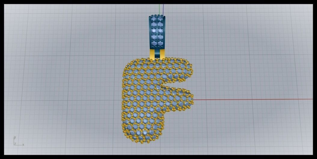 BUBBLE F LETTER 3D print model_7