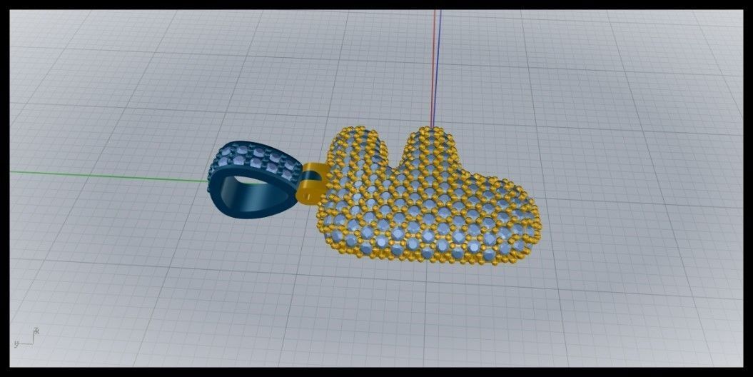 BUBBLE F LETTER 3D print model_4