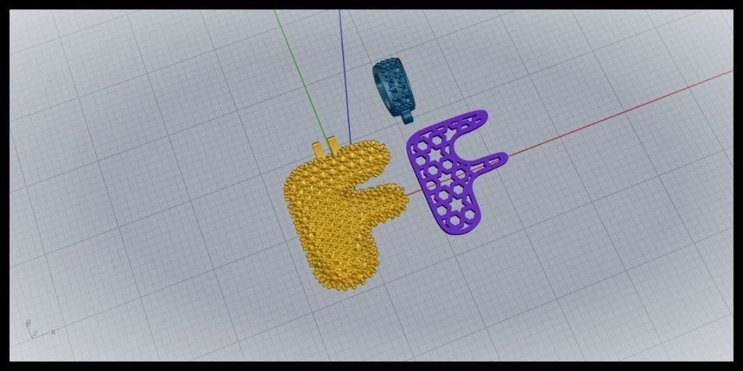 BUBBLE F LETTER 3D print model_10