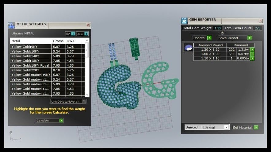 BUBBLE G LETTER 3D print model_3