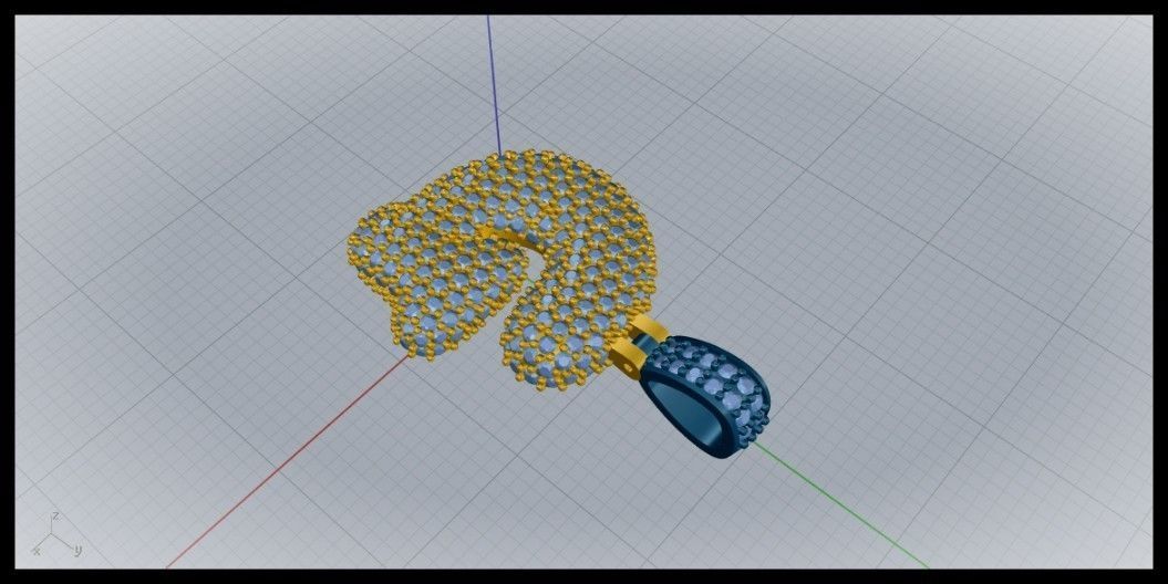 BUBBLE G LETTER 3D print model_6